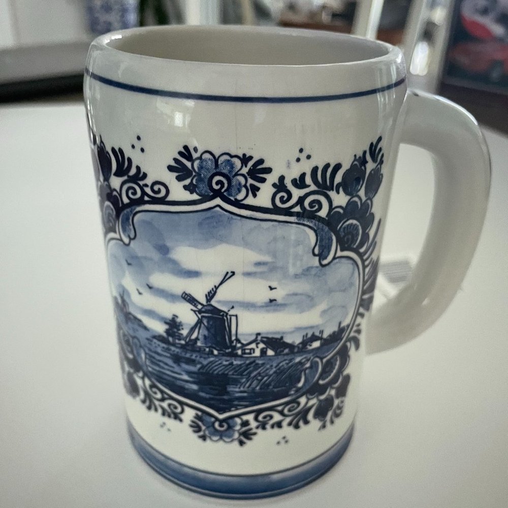 Delft Blue & White Beer Stein